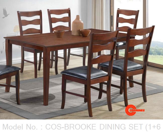 COS-BROOKE DINING SET (1+6)